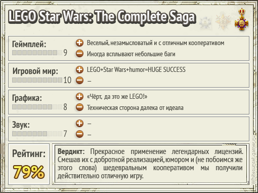 LEGO Star Wars: The Complete Saga - «Люк, я твой конструктор!» Обзор игры